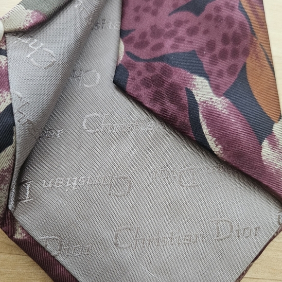 Christian Dior Monsieur Floral Silk Neck Tie - Picture 6 of 6